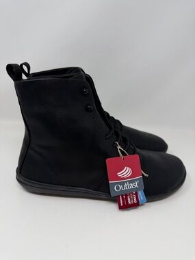 Vivobarefoot NWT Gobi Hi 2.0 Leather Ankle Boots Sneakers Black Size 40, US 9